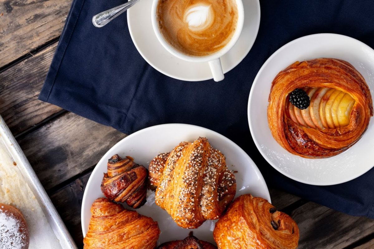 pastries with cappuccino